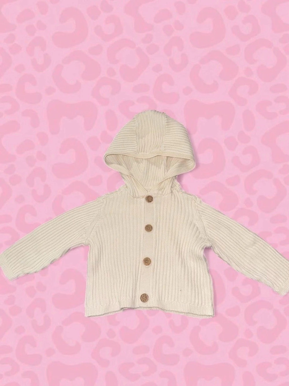 Carter's Hooded Knit Cardigan Baby Cream